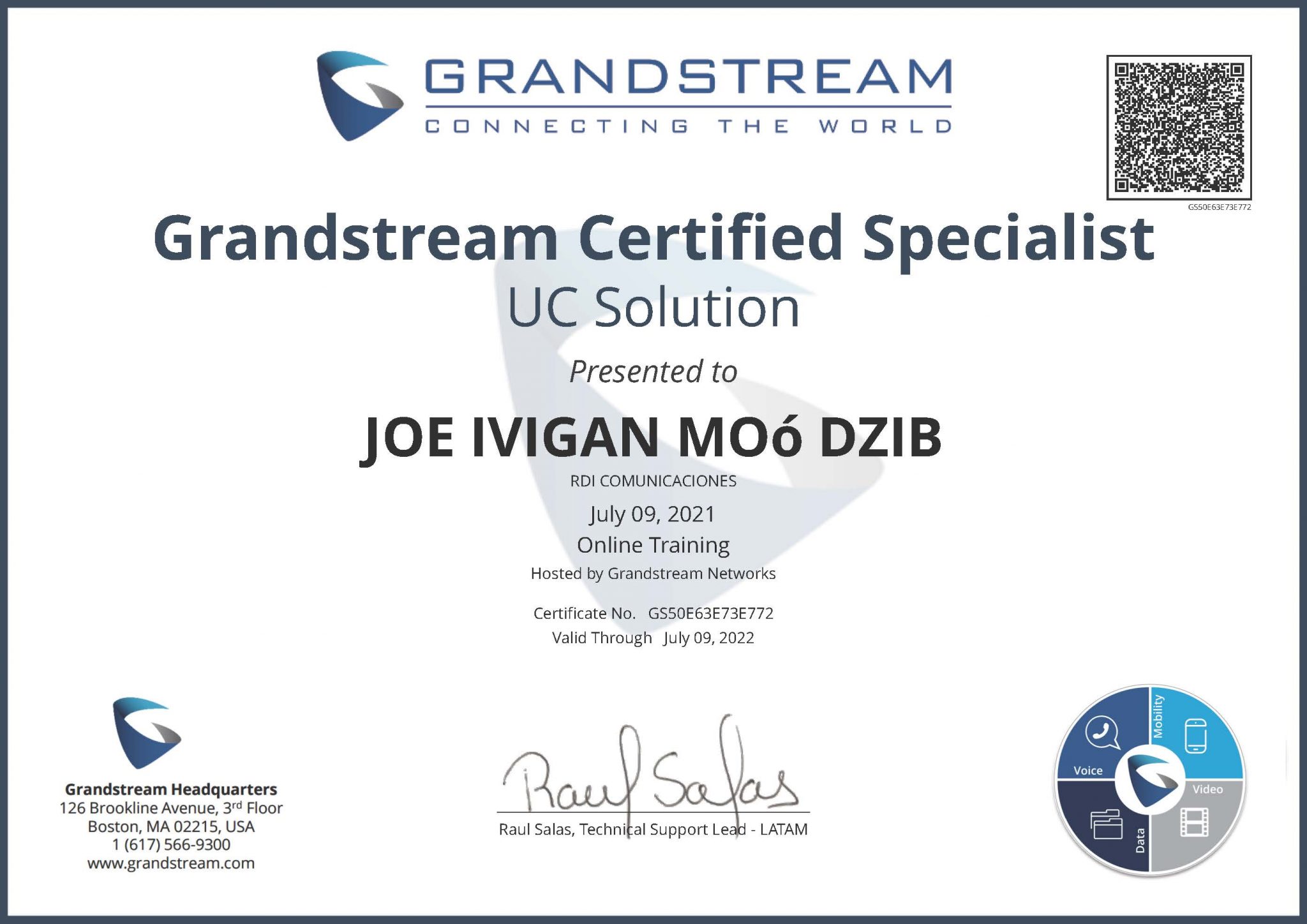 Certificate_Joe Ivigan_Moó Dzib